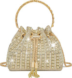 Bling Rhinestone Evening Bag for Women - Sparkly Crystal Clutch Purse Crossbody Handbag for Wedding, Prom & Party