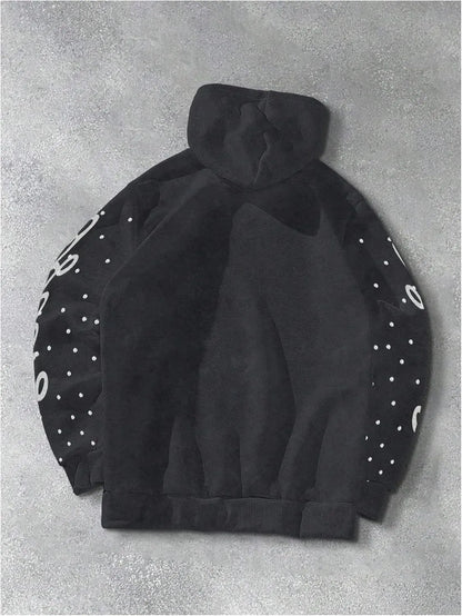 Men’s Y2K Graphic Hoodie - Streetwear Pullover Sweatshirt with Hooded Neck