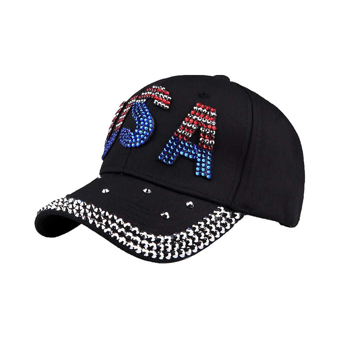 Rhinestone Stylish Baseball Adjustable Cap