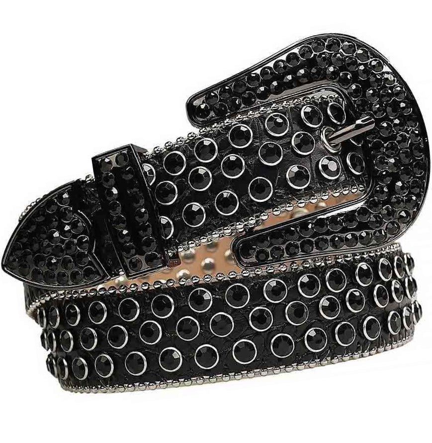 Black Rhinestone Belt