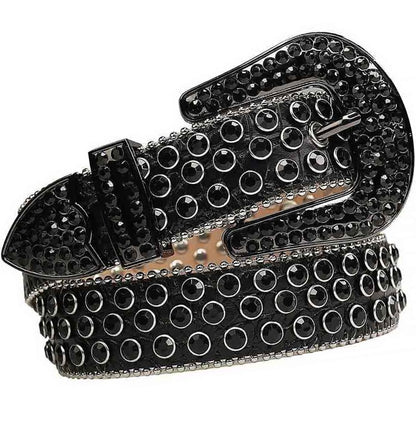 Black Rhinestone Belt