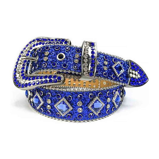 Blue Strap With Blue Studded Rhinestone Belt