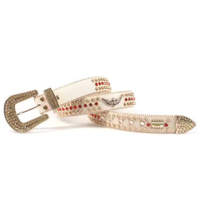 Sparkle Rhinestone Skull & Wings Belt – BRS-139