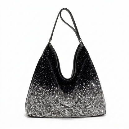 Luxury Rhinestone Diamond Shoulder Bag for Women - Sparkly Tote Bag Large Capacity Party Handbag