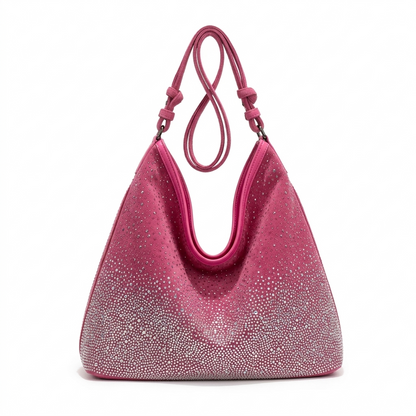 Luxury Rhinestone Diamond Shoulder Bag for Women - Sparkly Tote Bag Large Capacity Party Handbag