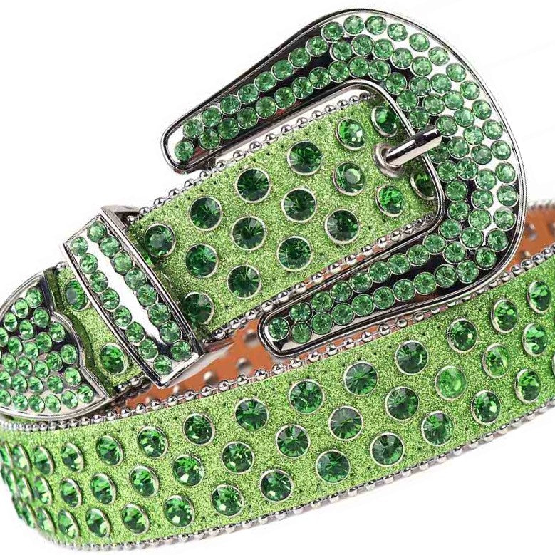 Green Rhinestone Belt