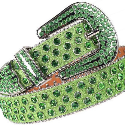 Green Rhinestone Belt