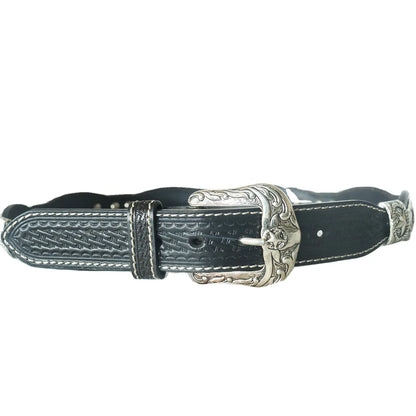 Vintage Western Cowgirl Rivet Studded Star Women Belt Pu Leather