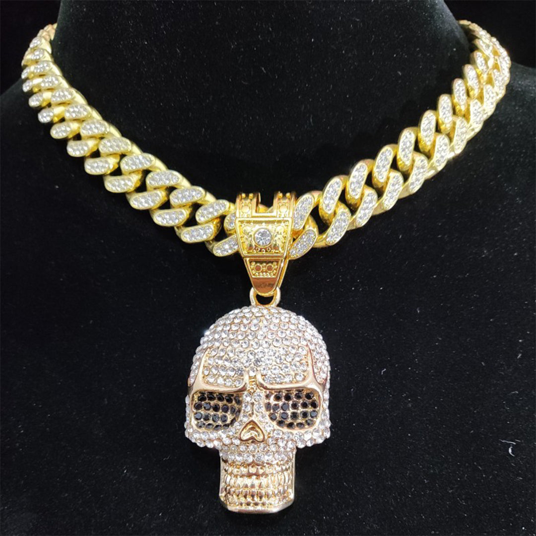 Punk Hip Hop Cuban Necklace – Iced Out Bling Chain