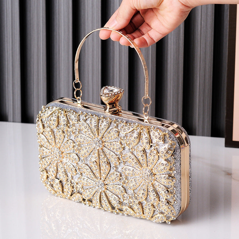 Sparkling Rhinestone Evening Clutch – Diamond Dress Bag