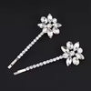 Crystal Rhinestone Hair Pins (Set of 2) - Geometric Hair Clips for Women