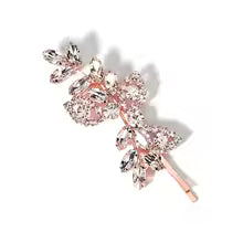 Crystal Rhinestone Hair Pins (Set of 2) - Geometric Hair Clips for Women