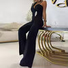 Elegant Rhinestone Patchwork Women’s Playsuit - Sexy Off-Shoulder Long Sleeve Party Jumpsuit