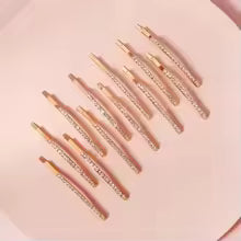 Crystal Rhinestone Hair Pins (Set of 2) - Geometric Hair Clips for Women