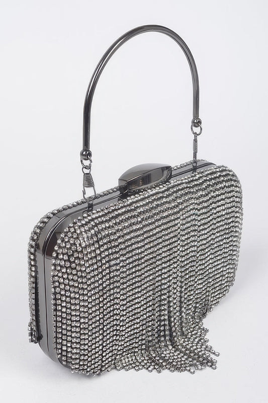 Women's Handbag Rhinestone Fringe Clutch - BROADWAY - BYMANYC ® New York
