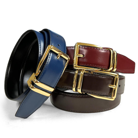 Kids Belt Boys Girls Belt Genuine Leather Dress Belt 1-1/8"(30mm) Wide