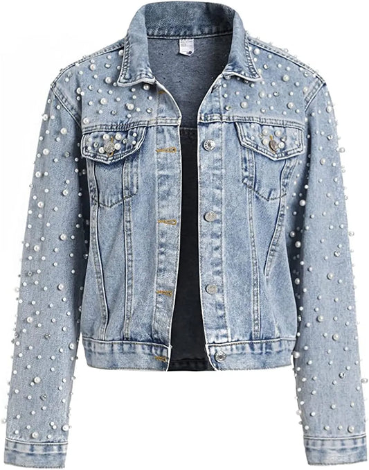 embellished denim jacket
