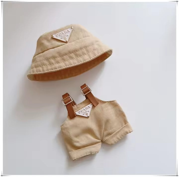 17cm Labubu Mini Doll Clothes Set Outfit with Hat Labubu II Doll Accessories for Party Sitting & DIY Play