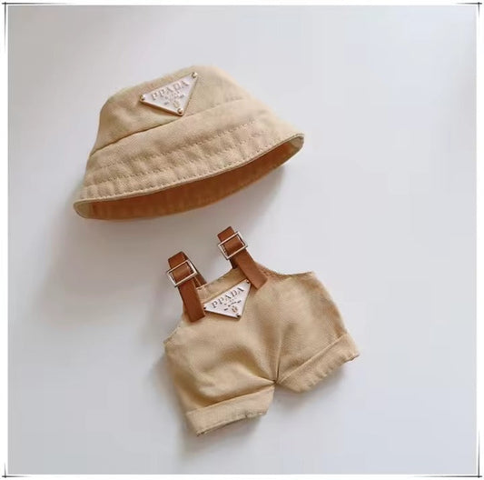 17cm Labubu Mini Doll Clothes Set Outfit with Hat Labubu II Doll Accessories for Party Sitting & DIY Play