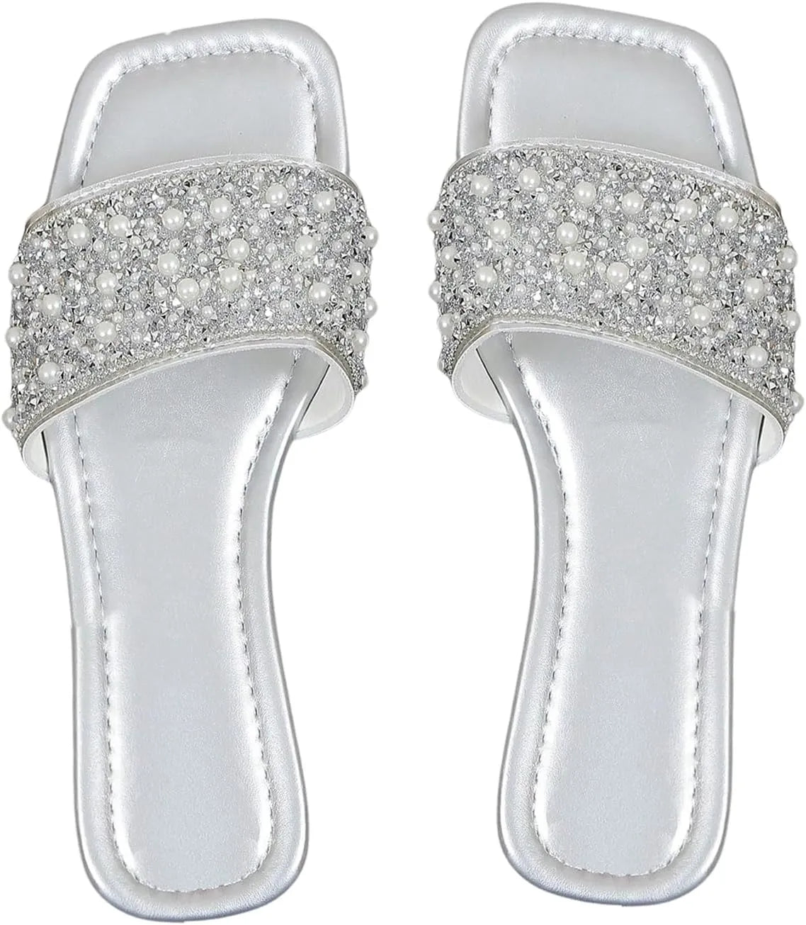 pearl embellished flats