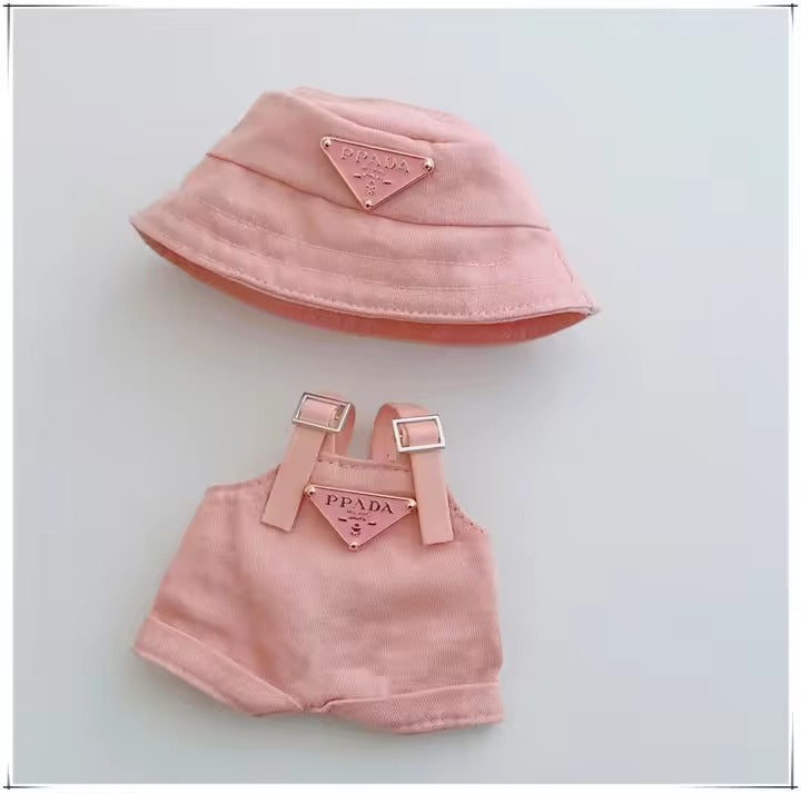 17cm Labubu Mini Doll Clothes Set Outfit with Hat Labubu II Doll Accessories for Party Sitting & DIY Play