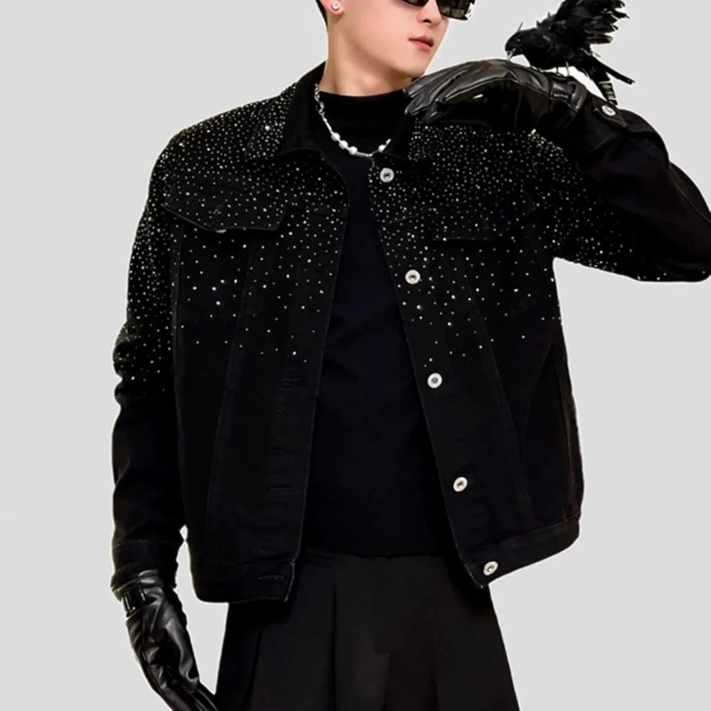 rhinestone jean jacket