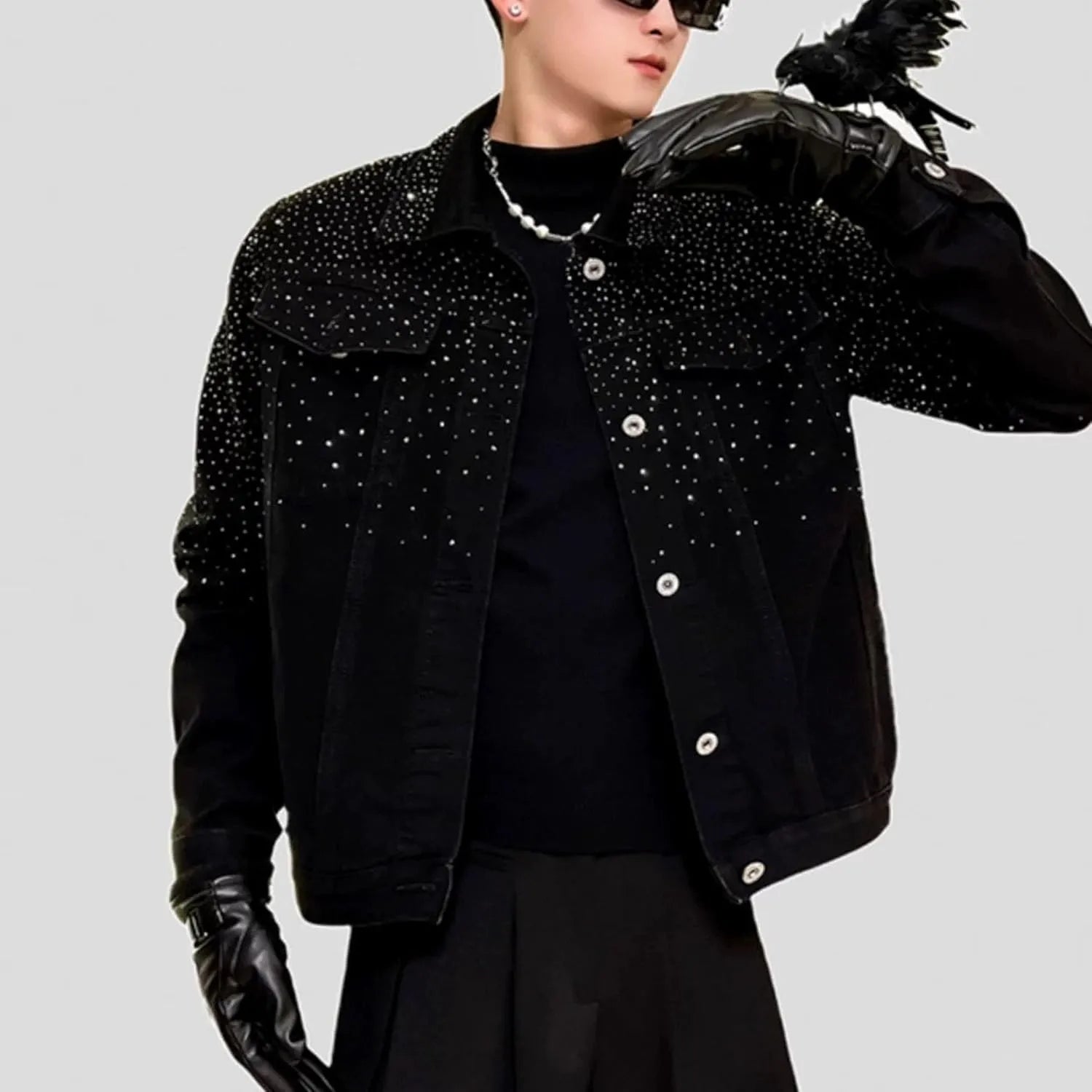 rhinestone jean jacket