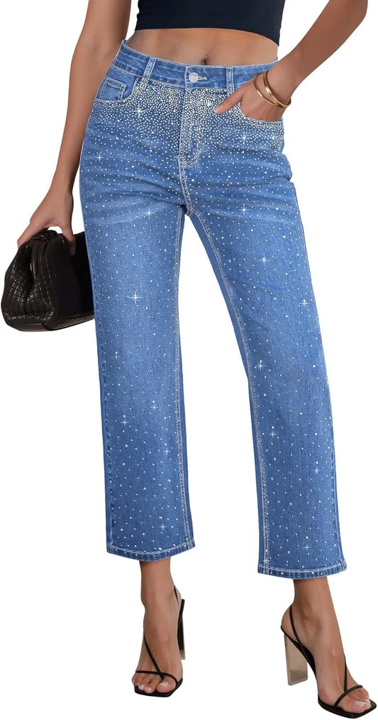 sparkly jeans women
