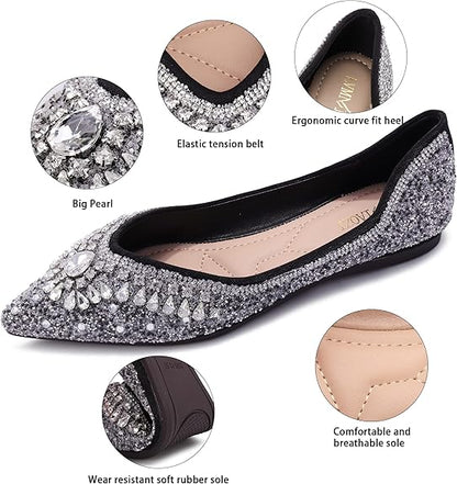 sparkly wedding flat sandals